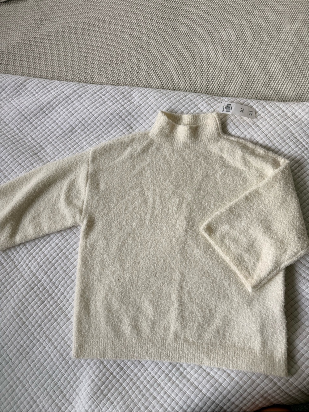 A&F Women’s Cream Mock Neck Sweater
